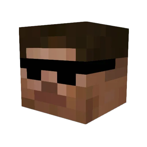 GOGETTERPRICE Minecraft avatar head, 3D render