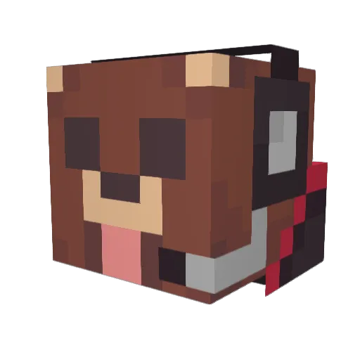 GOGUETTA Minecraft avatar head, 3D render
