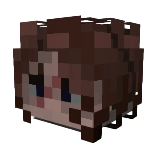 GOJLANDEC Minecraft avatar head, 3D render