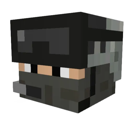 GOLD210 Minecraft avatar head, 3D render