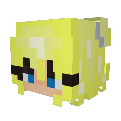 GOLD405 Minecraft avatar head, 3D render