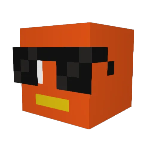 GOLDENDUST47 Minecraft avatar head, 3D render