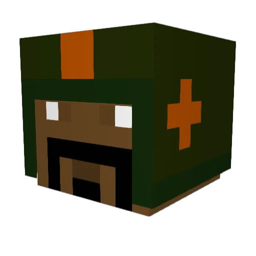 GOLDENSALT Minecraft avatar head, 3D render