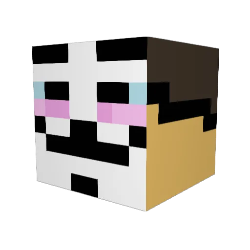 GOLDEN_NEYMAR Minecraft avatar head, 3D render