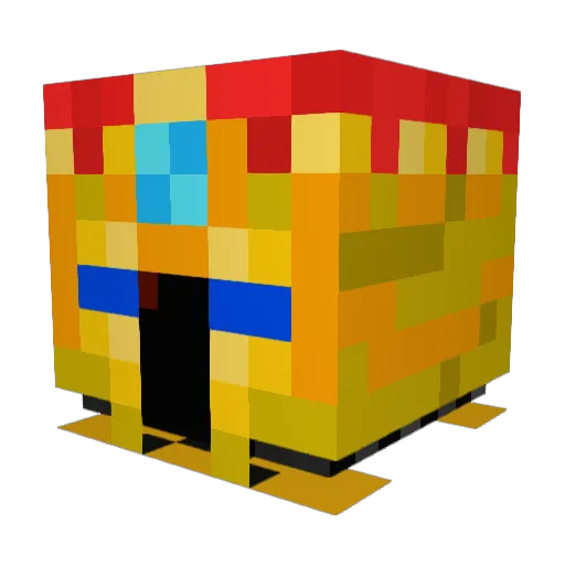 GOLDIAN Minecraft avatar head, 3D render