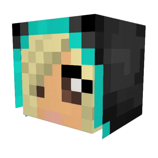 GOLDIE45 Minecraft avatar head, 3D render