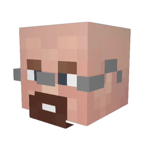 GOLDKIBBLES3 Minecraft avatar head, 3D render