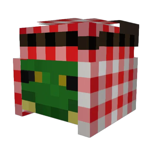 GOLDSHMOLIK Minecraft avatar head, 3D render