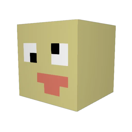 GOLURKFIGHTER Minecraft avatar head, 3D render