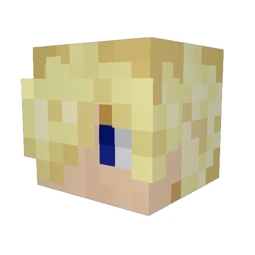 GOMG2010 Minecraft avatar head, 3D render