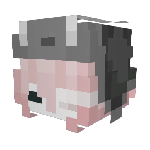 GOMMING Minecraft avatar head, 3D render