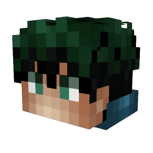 GONISX74 Minecraft avatar head, 3D render