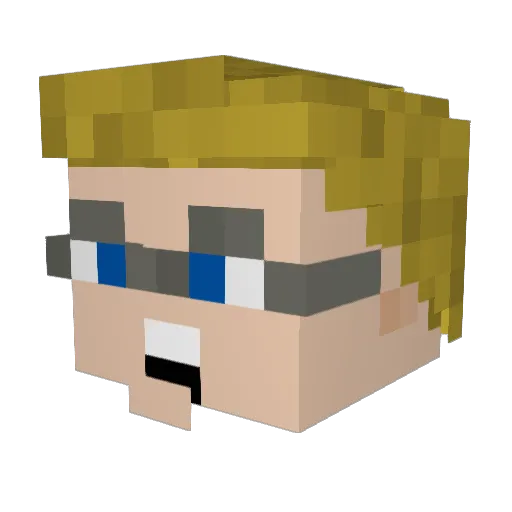GOOBERMOOSE Minecraft avatar head, 3D render