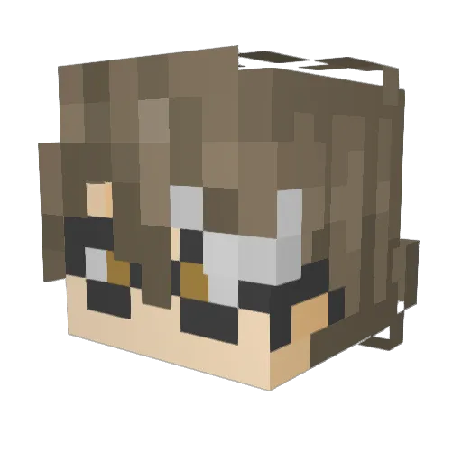 GOOBER_Shima Minecraft avatar head, 3D render