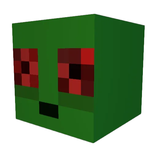GOOBtheGoblin Minecraft avatar head, 3D render