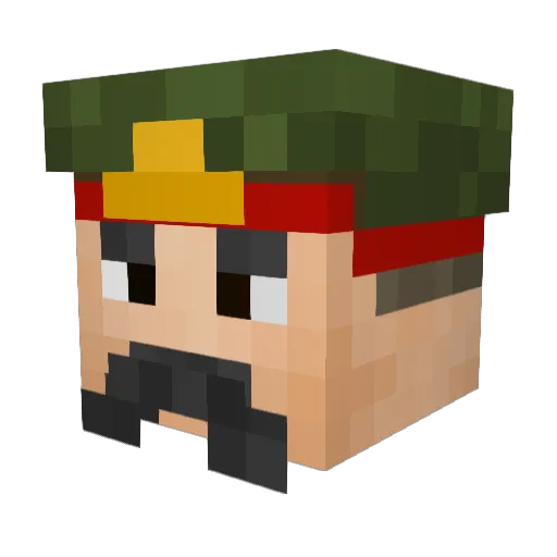 GOOSESHOT Minecraft avatar head, 3D render