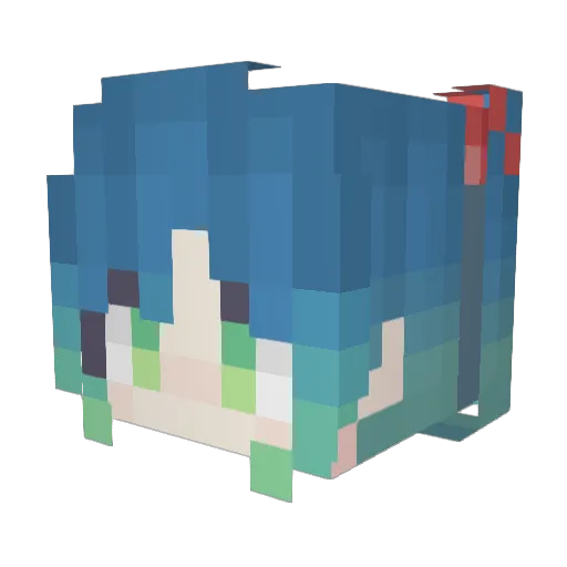GOO_SE Minecraft avatar head, 3D render