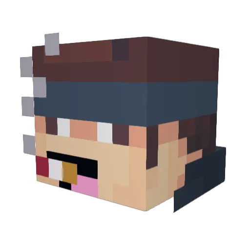 GORECHUNGUS Minecraft avatar head, 3D render