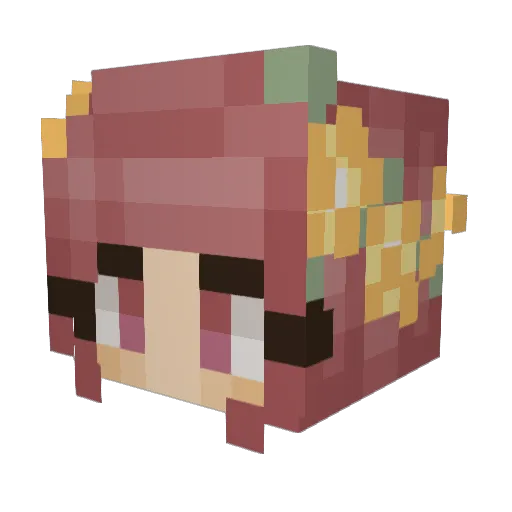 GOROKEE Minecraft avatar head, 3D render
