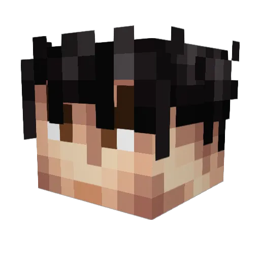 GOSVTO Minecraft avatar head, 3D render