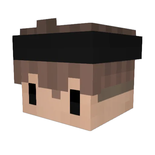 GOTTHElT Minecraft avatar head, 3D render