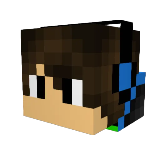 GOWEX_yt Minecraft avatar head, 3D render