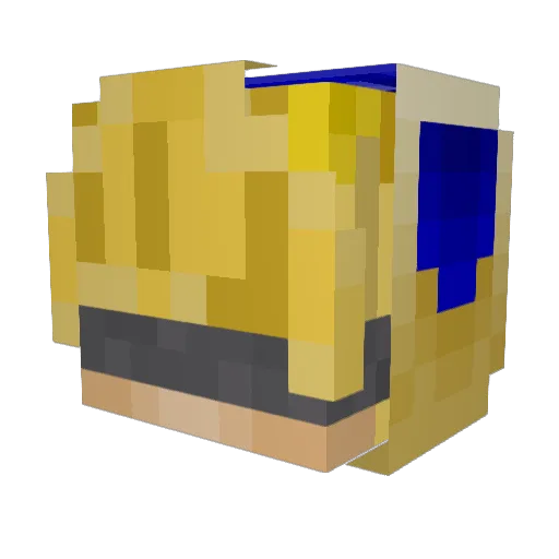 GOWLD Minecraft avatar head, 3D render