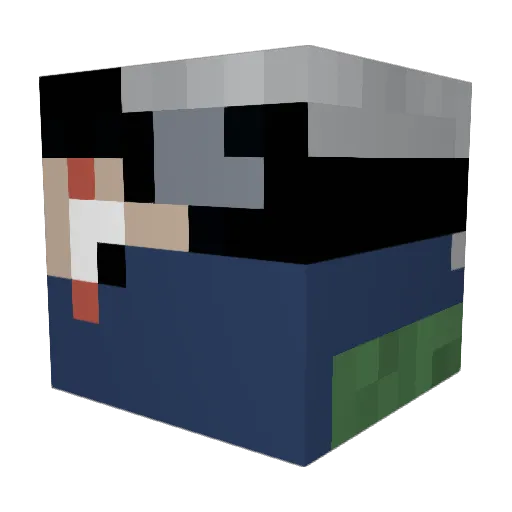 GOXER Minecraft avatar head, 3D render