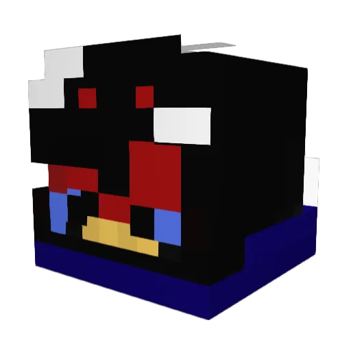 GOZILLAX Minecraft avatar head, 3D render