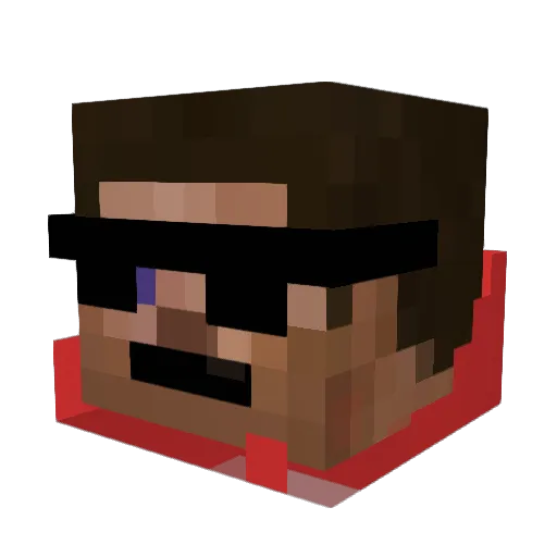 GOZIPIGG Minecraft avatar head, 3D render