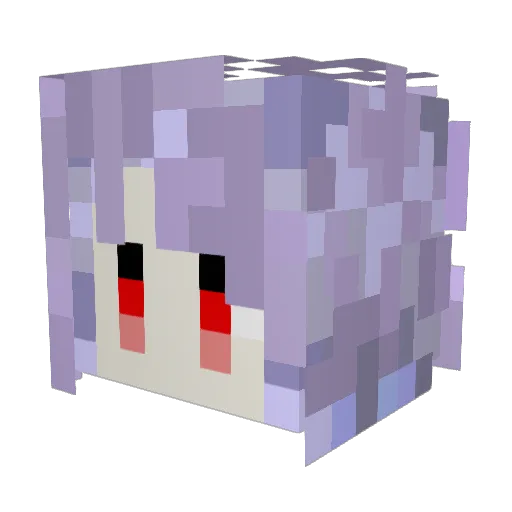 GO_F Minecraft avatar head, 3D render