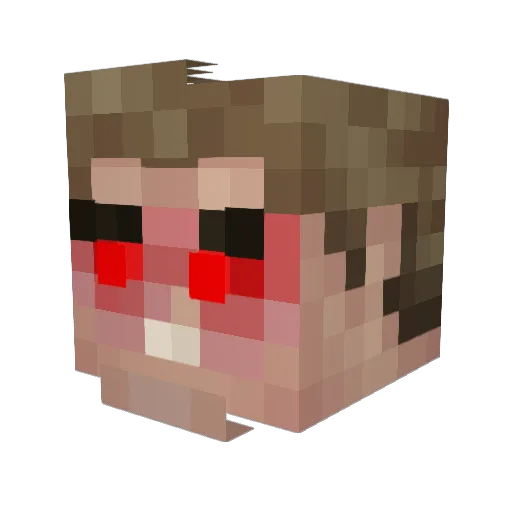 GOat_mental Minecraft avatar head, 3D render