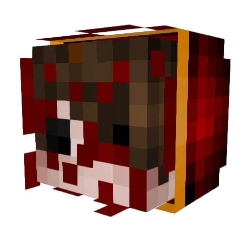 GP123YT Minecraft avatar head, 3D render