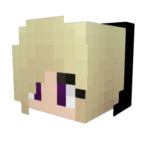 GP5000 Minecraft avatar head, 3D render