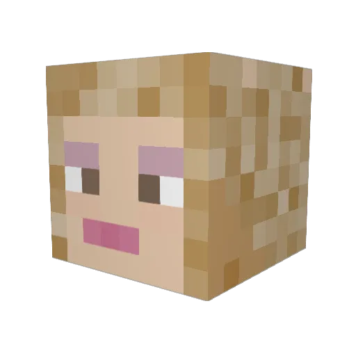 GPEZZ Minecraft avatar head, 3D render