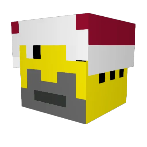 GPR3_ Minecraft avatar head, 3D render