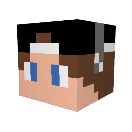 GPSXTREME Minecraft avatar head, 3D render