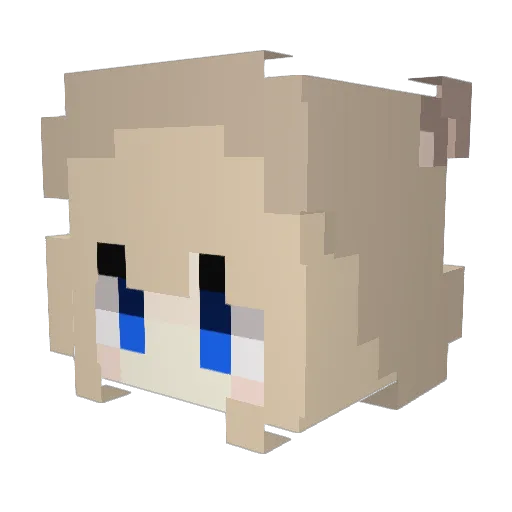 GPXOM Minecraft avatar head, 3D render