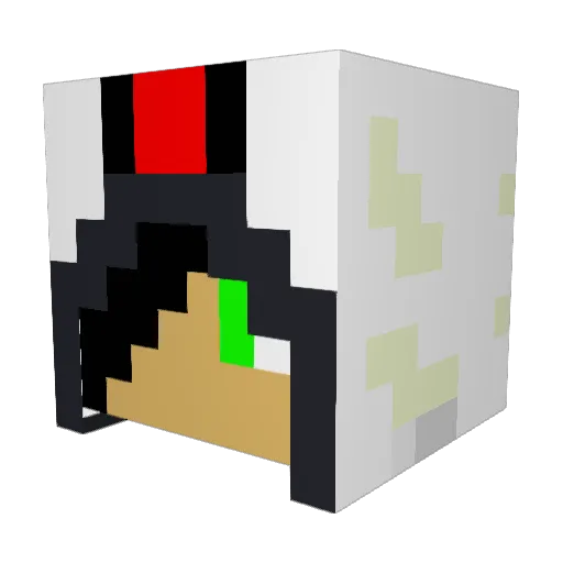 GP_Rog Minecraft avatar head, 3D render