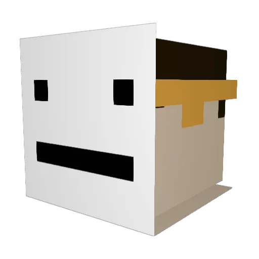 GPanagos Minecraft avatar head, 3D render