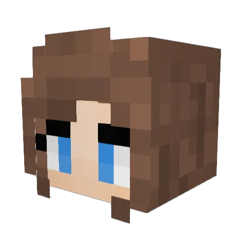 GPanda96 Minecraft avatar head, 3D render