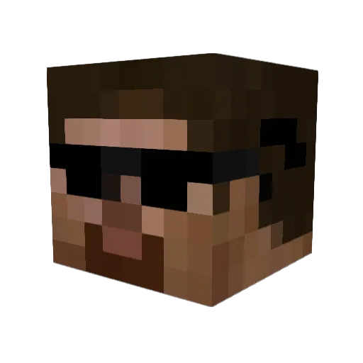 GPlayer Minecraft avatar head, 3D render