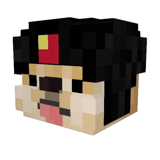 GQNZZ Minecraft avatar head, 3D render