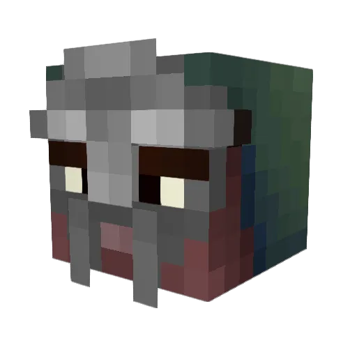 GQsmooth Minecraft avatar head, 3D render