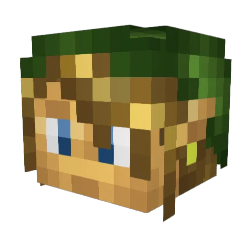 GQuoc Minecraft avatar head, 3D render