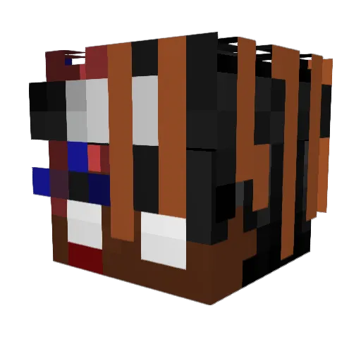 GR0UPS Minecraft avatar head, 3D render