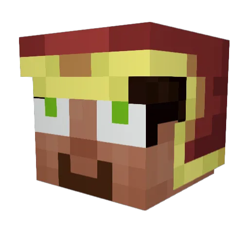 GR1ZZLY180 Minecraft avatar head, 3D render