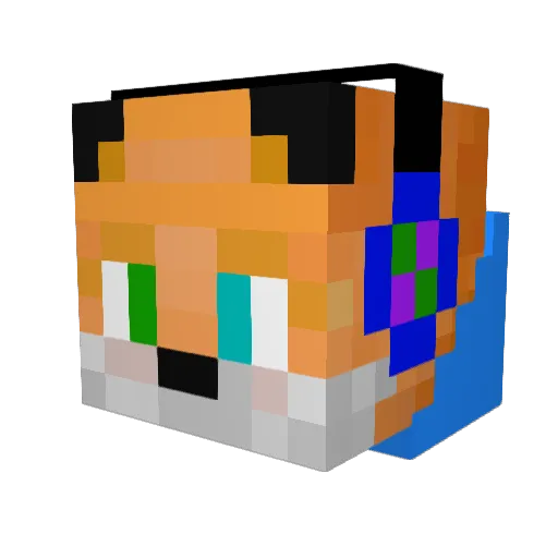 GR2003 Minecraft avatar head, 3D render