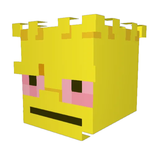 GR33NPLUG Minecraft avatar head, 3D render