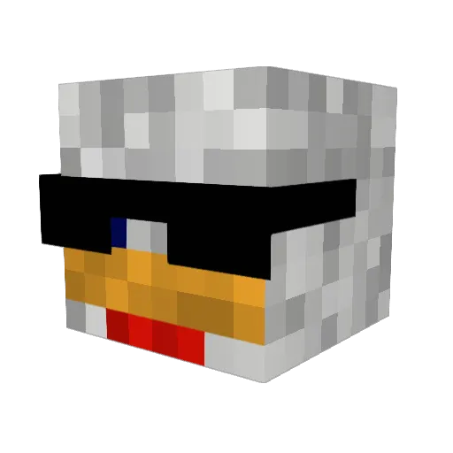 GR3GO Minecraft avatar head, 3D render